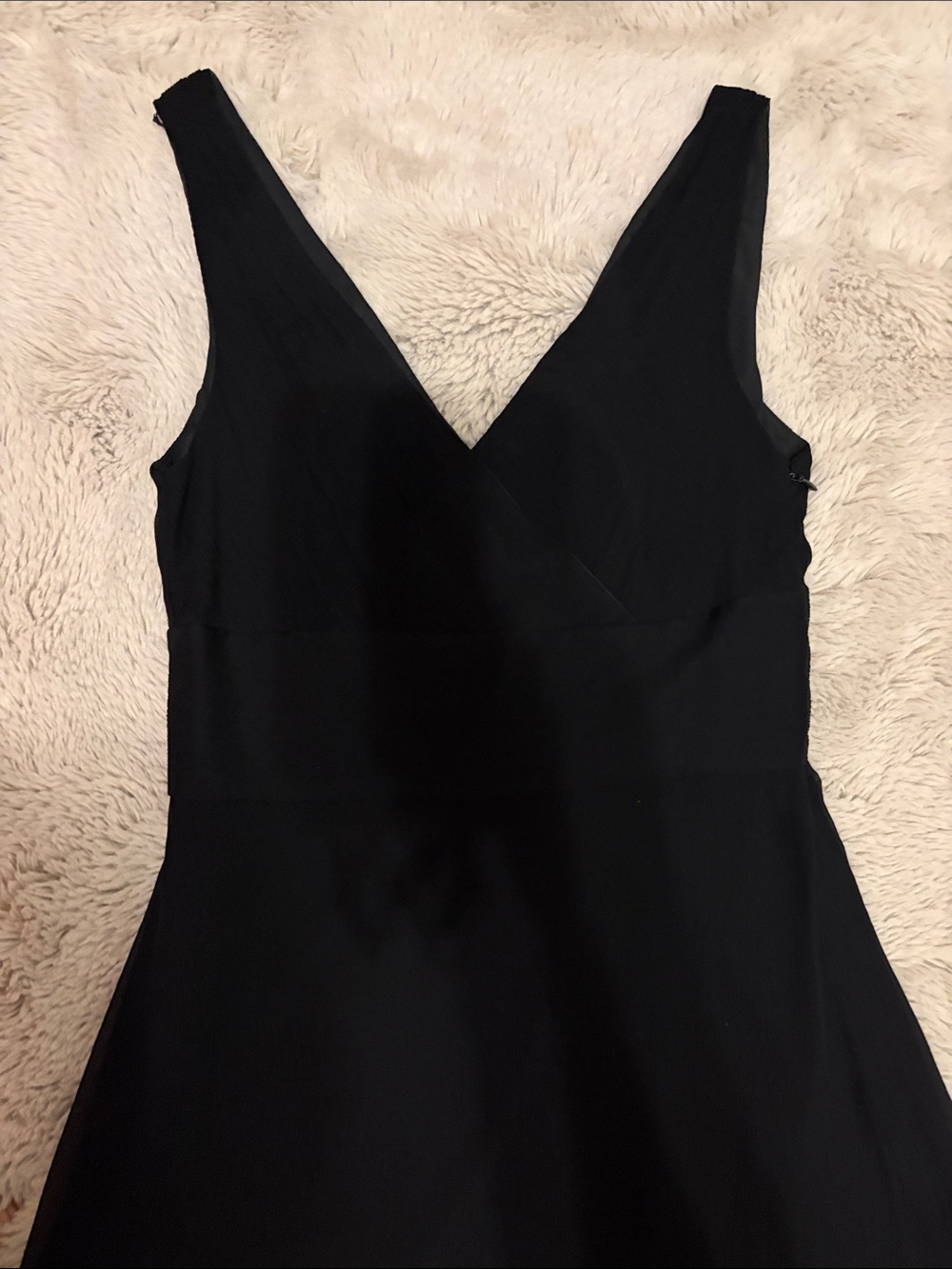 J. Crew Black Strapless V-Neck Dress